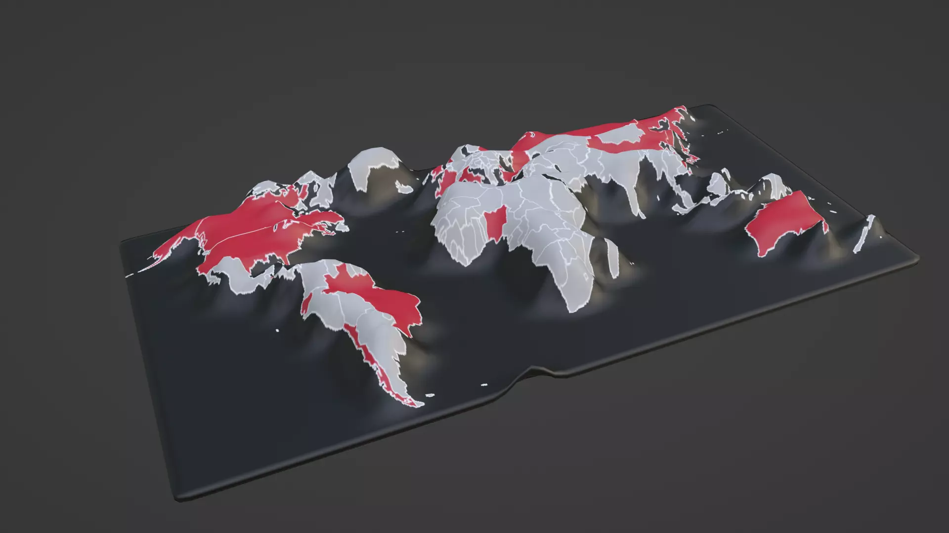 World Map 3D print model_0