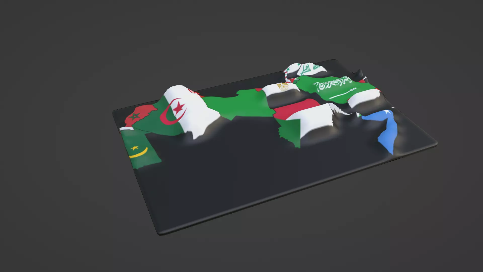 Arabian Map 3D print model_0