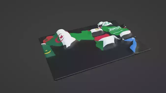 Arabian Map 3D print model