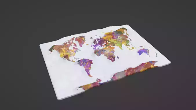 World Map 3D print model
