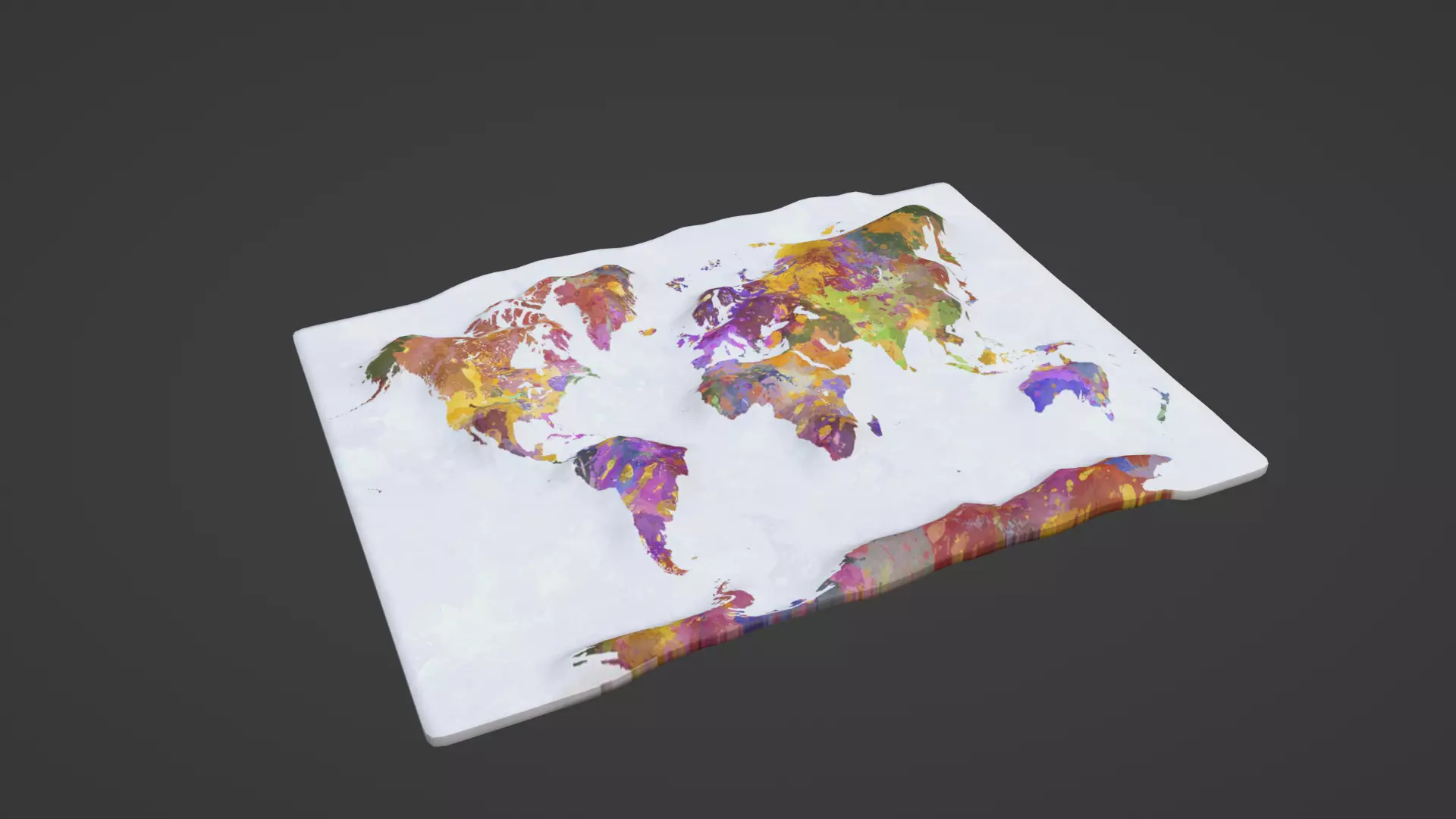 World Map 3D print model_0