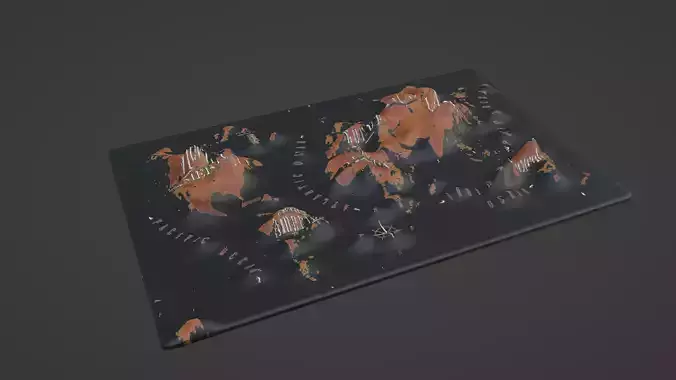 World Map 3D print model