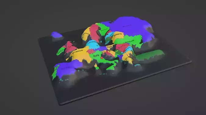 World Map 3D print model