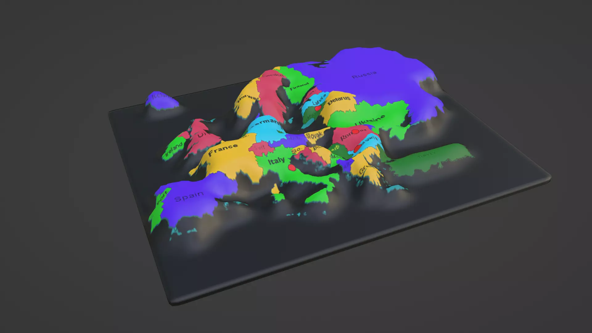 World Map 3D print model_0