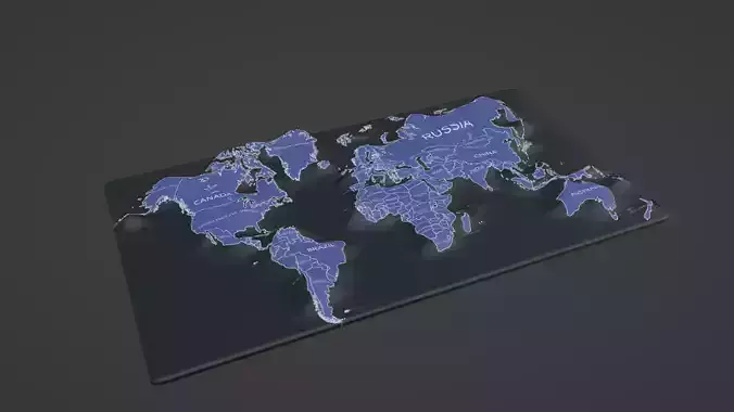 World Map 3D print model