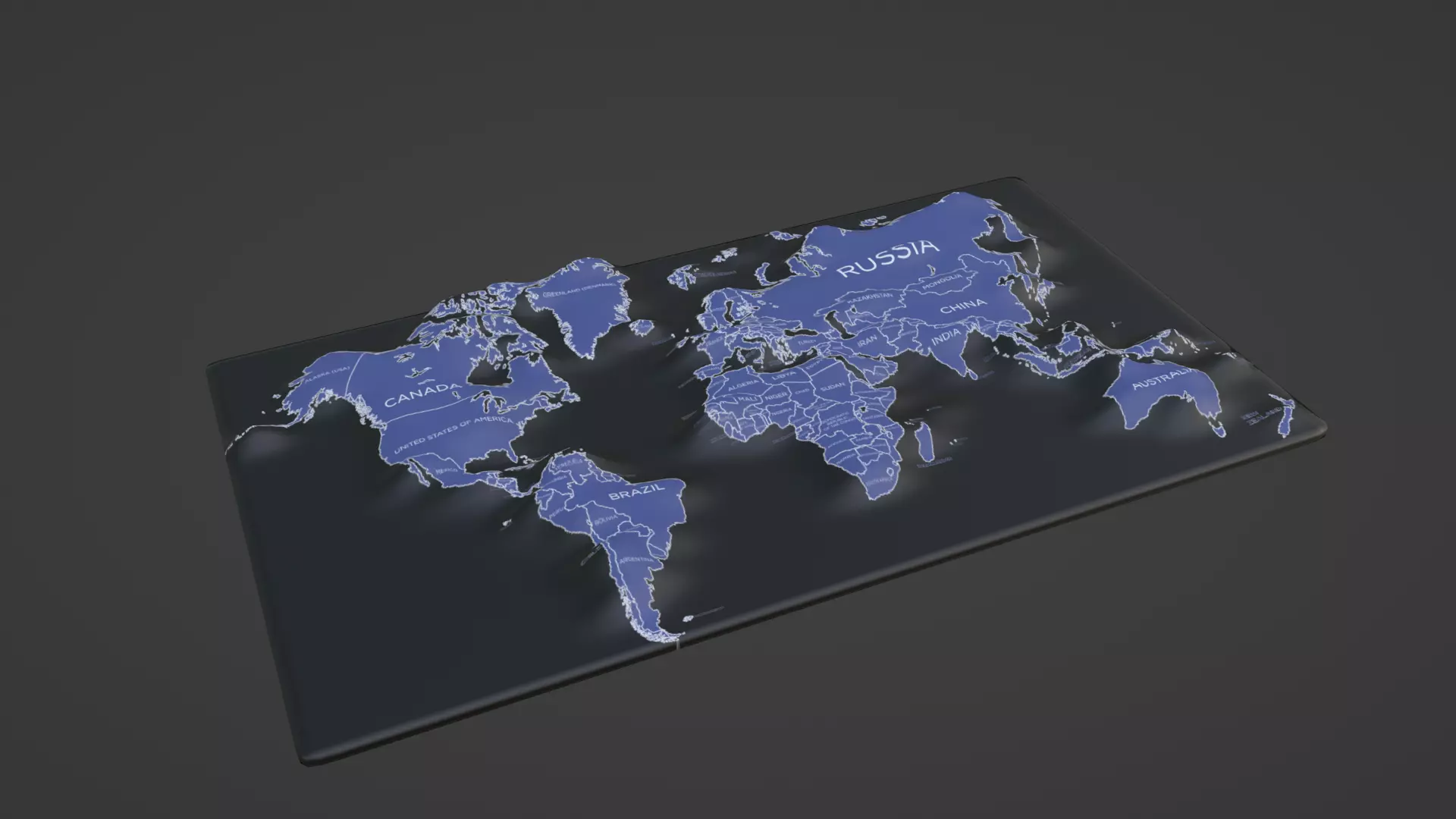 World Map 3D print model_0