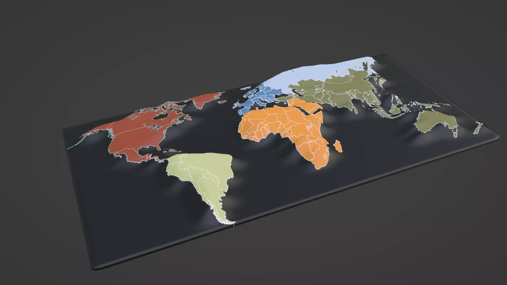 World Map 3D print model_0