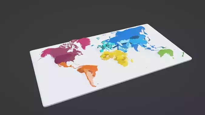 World Map 3D print model
