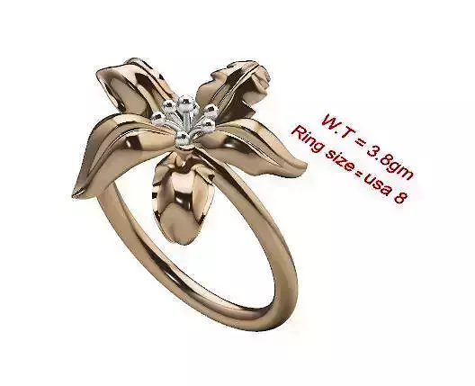 Blossom Flower Ring 3D print model