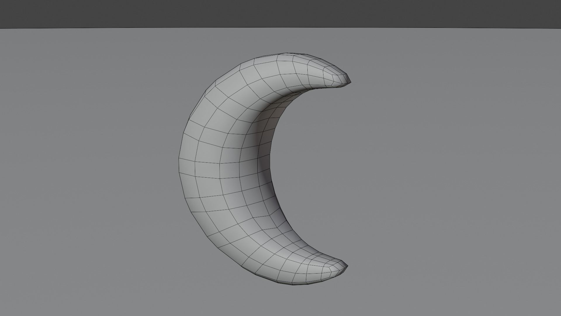 Half Moon Simple - Hand Painted Free 3D model_5