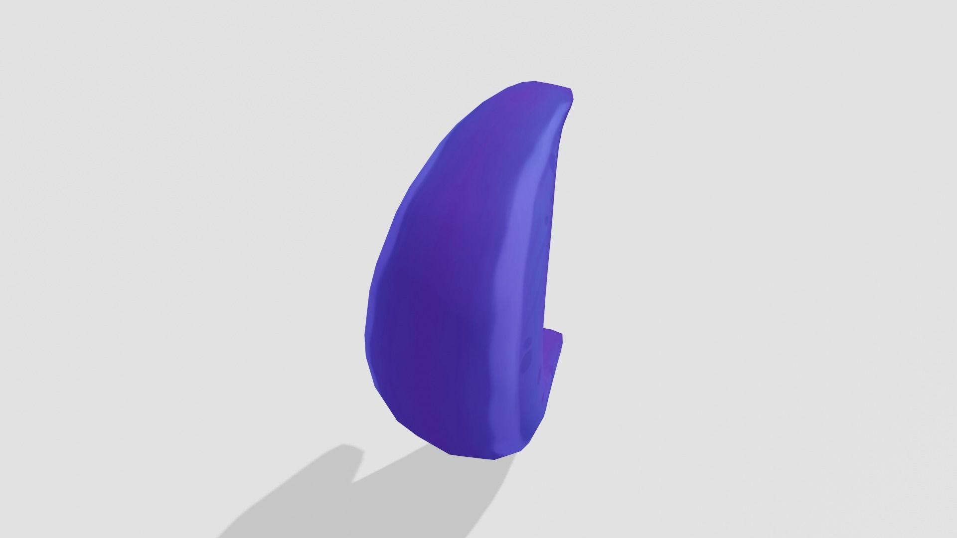 Half Moon Simple - Hand Painted Free 3D model_3