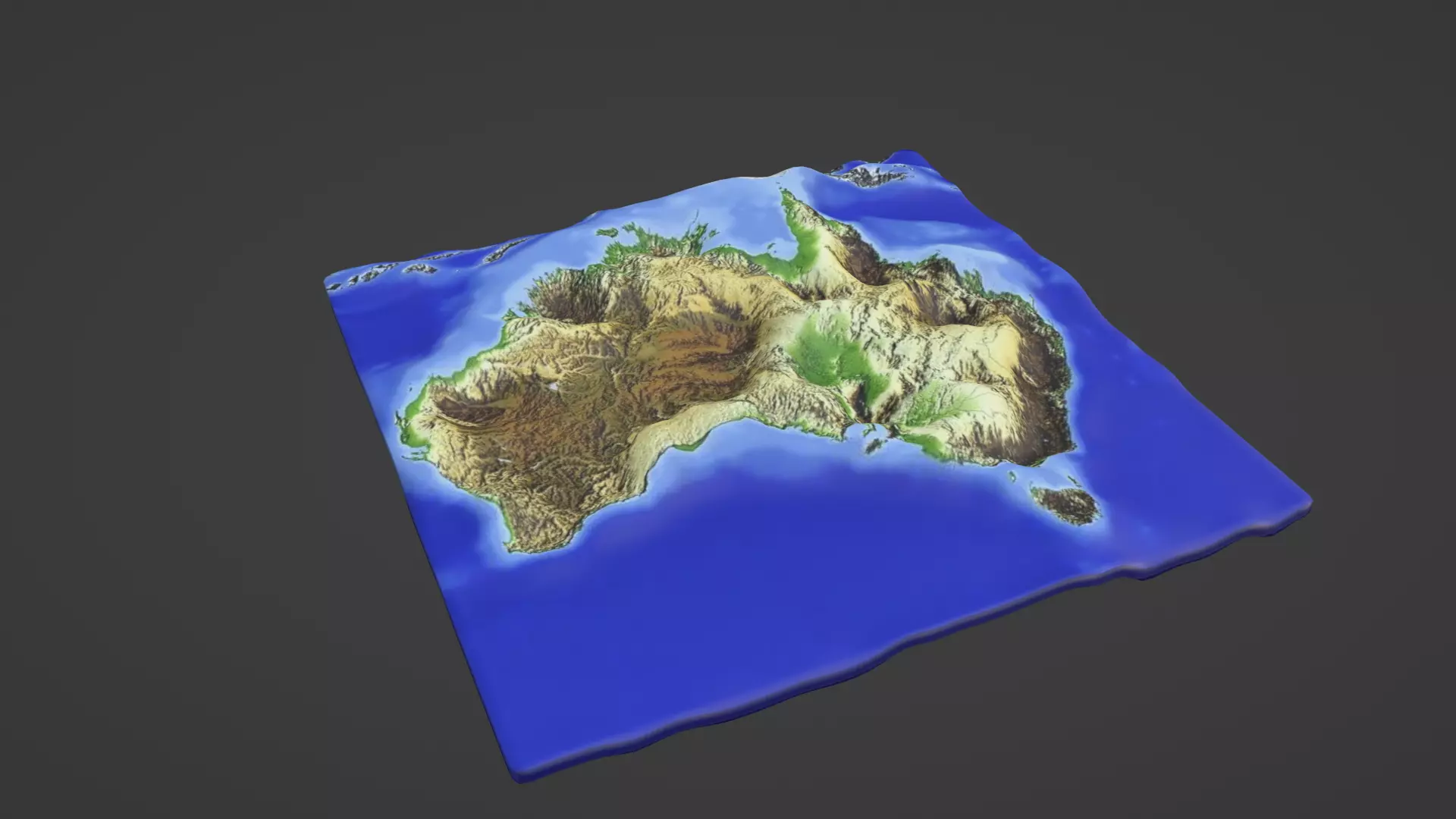 Australia Map 3D print model_0