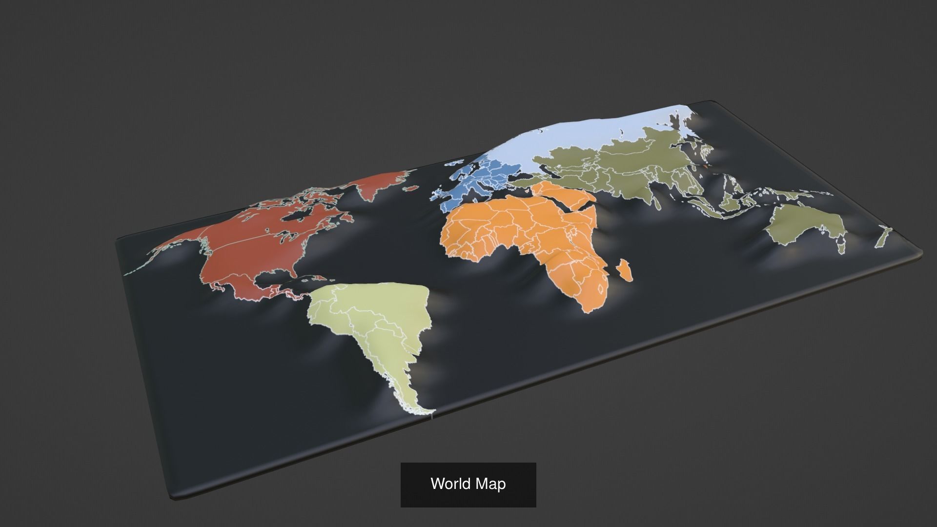 World Map Pack 47 Printing Model 3D Model Collection_42