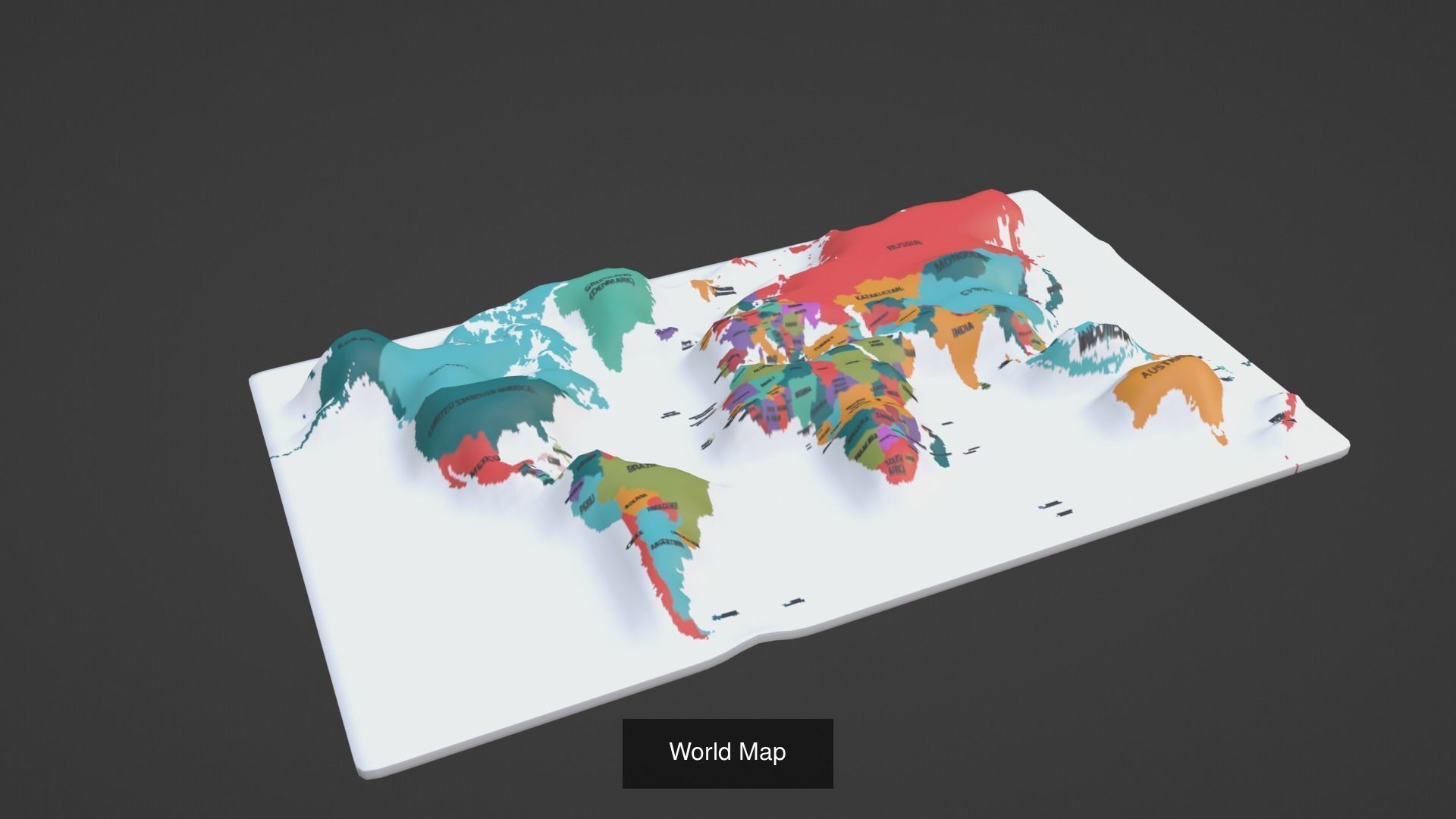 World Map Pack 47 Printing Model 3D Model Collection_25