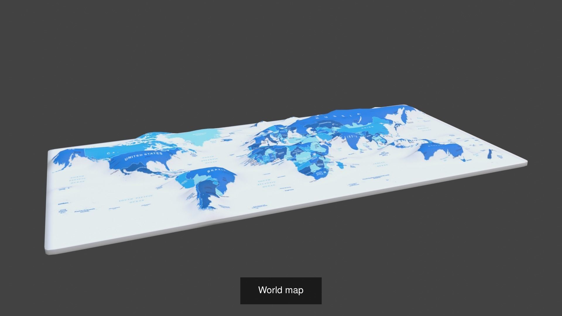 World Map Pack 47 Printing Model 3D Model Collection_5