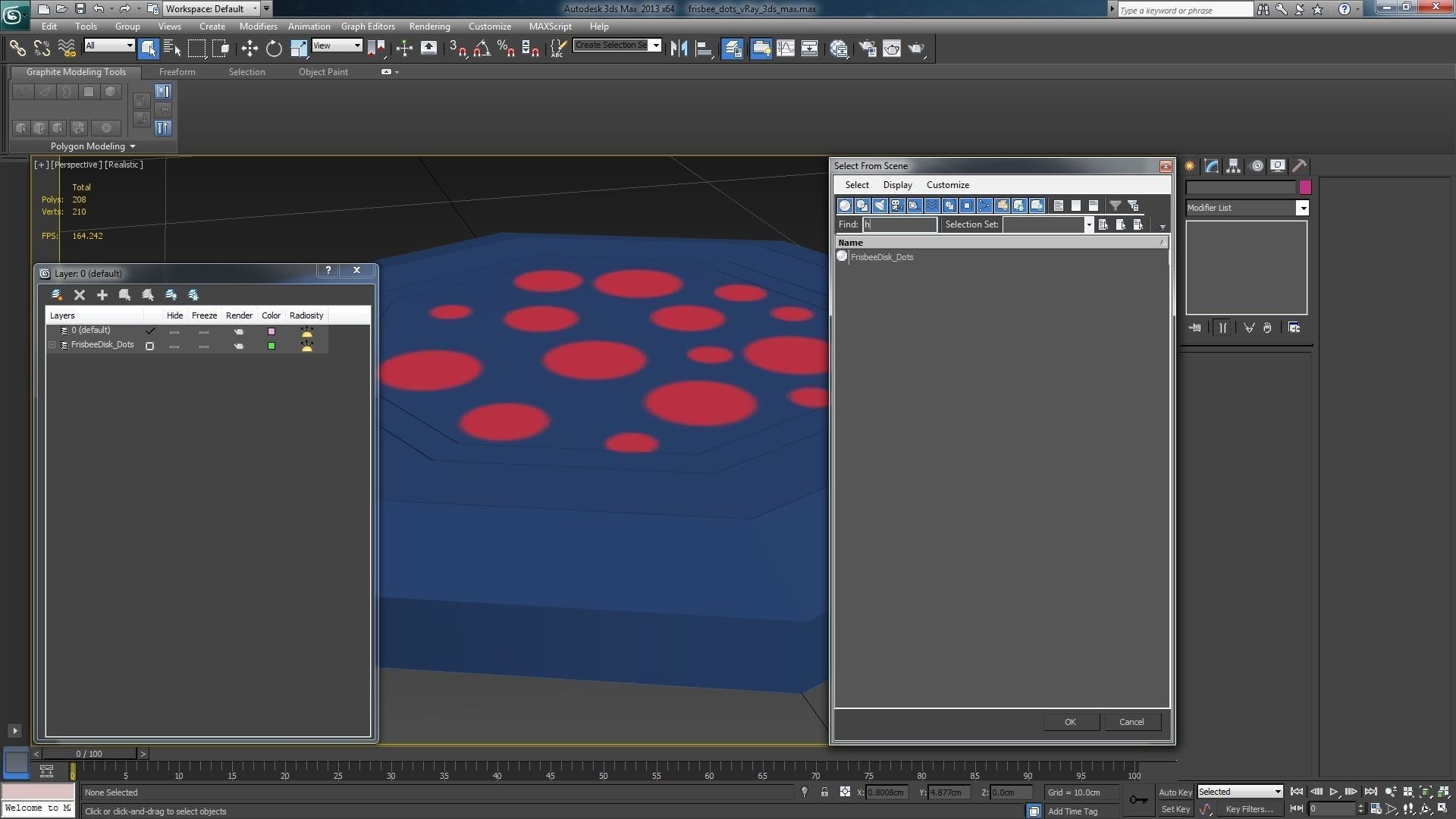 Frisbee Dots Low-poly 3D model_19