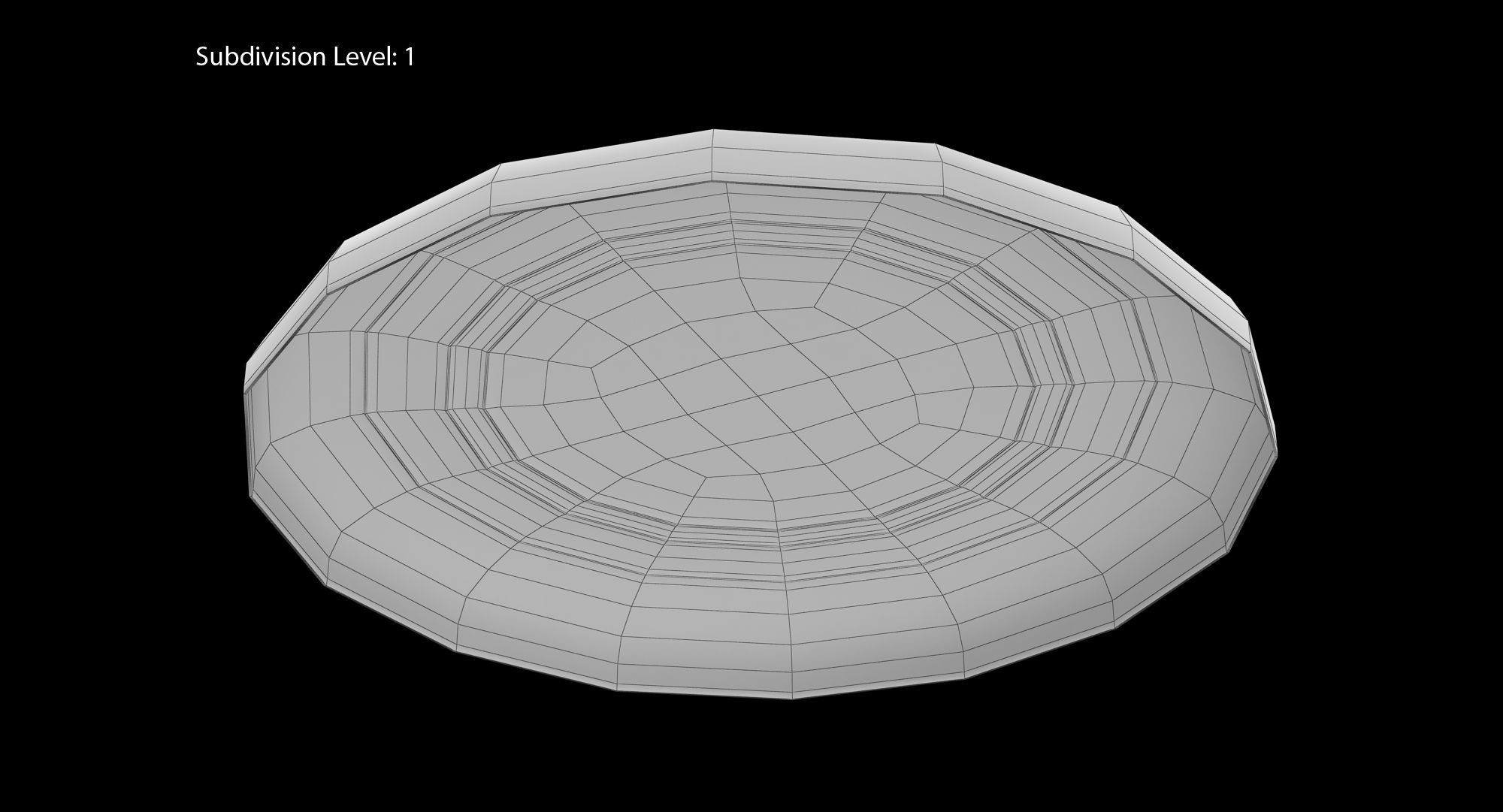Frisbee Dots Low-poly 3D model_11
