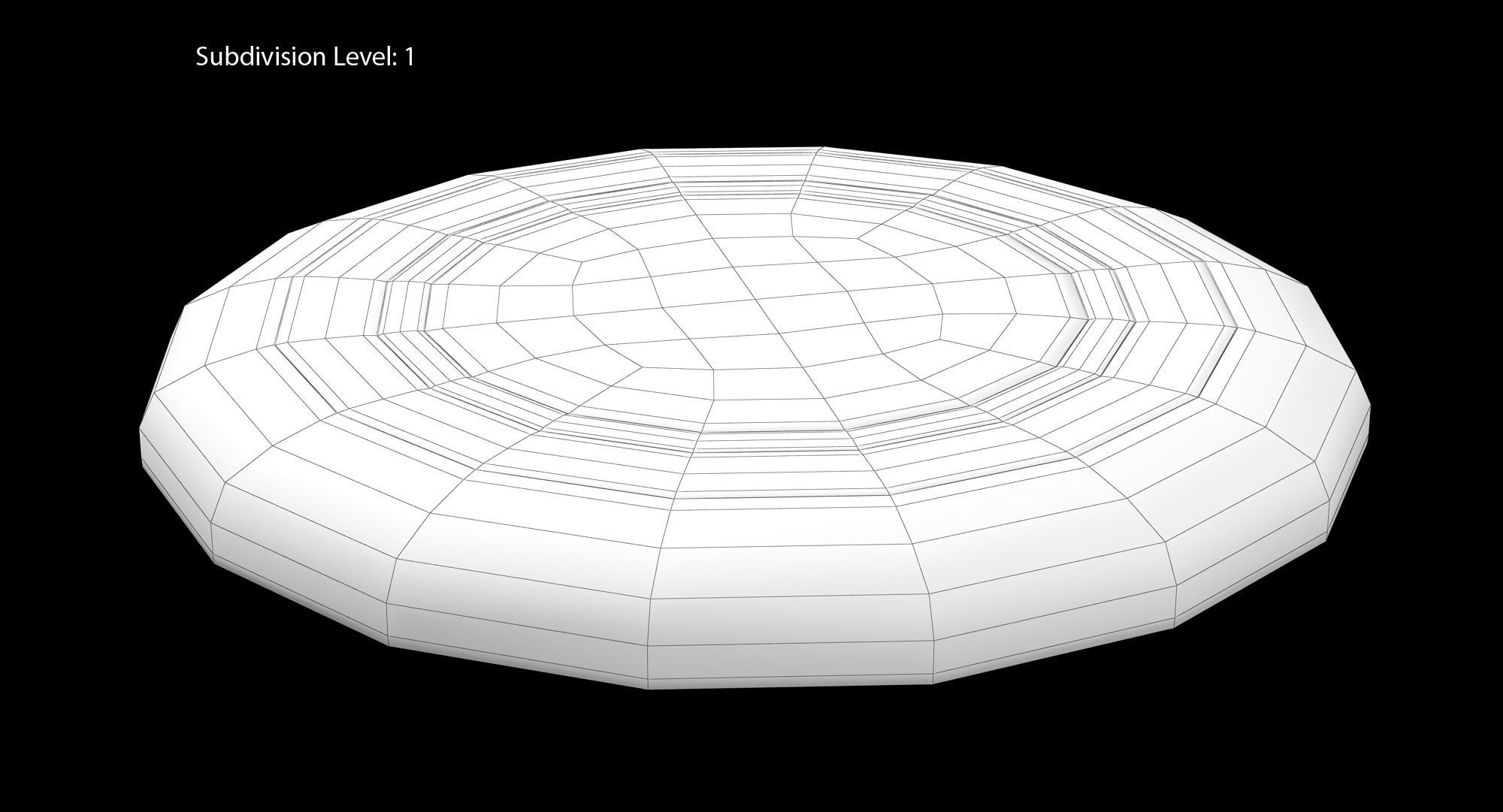 Frisbee Dots Low-poly 3D model_5