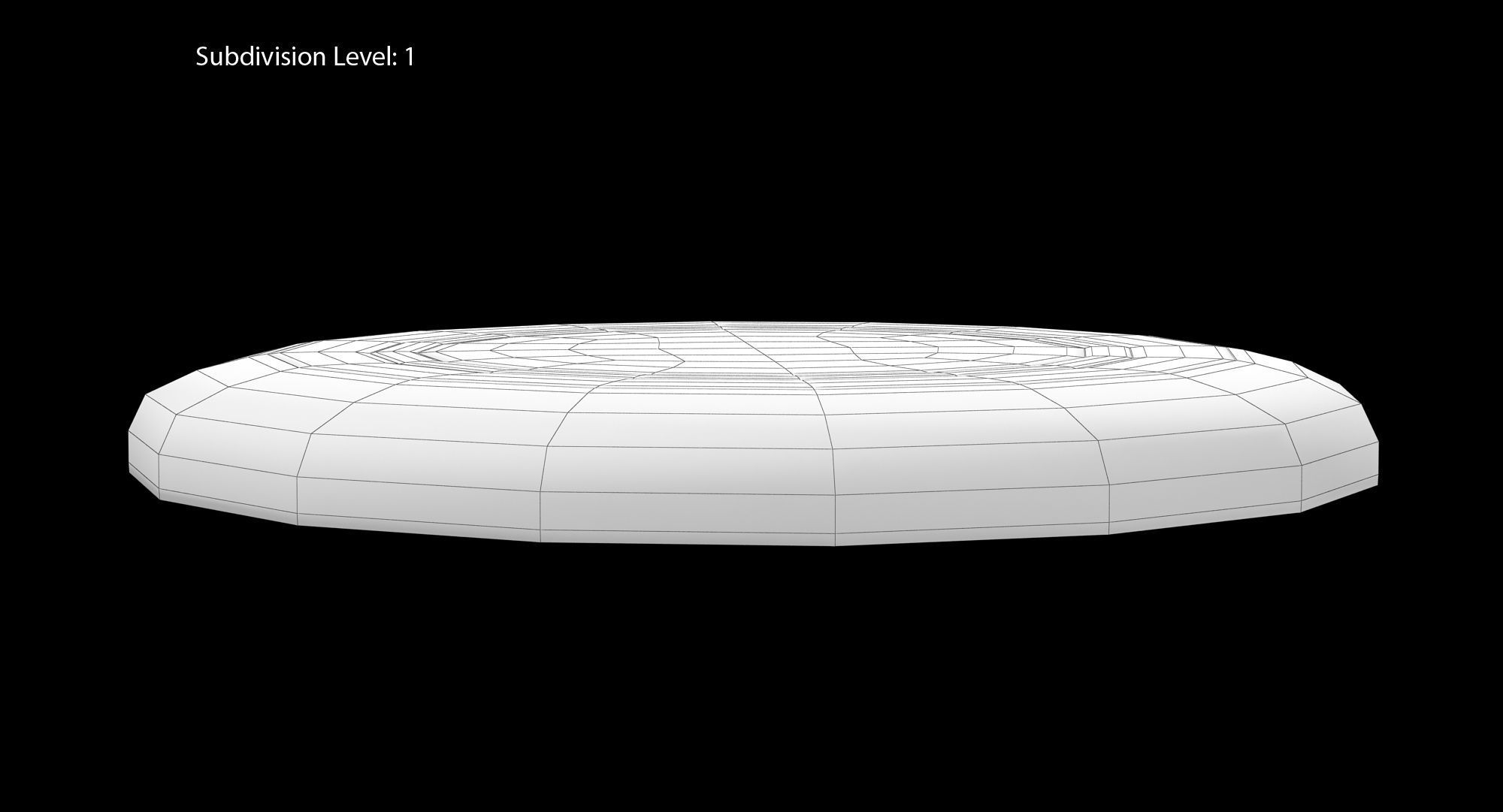 Frisbee Dots Low-poly 3D model_8