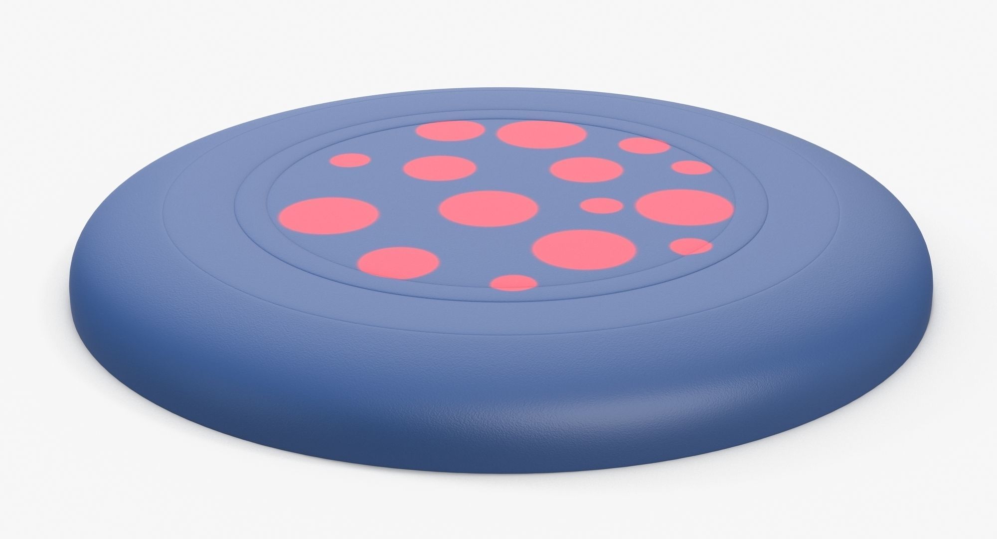Frisbee Dots Low-poly 3D model_3