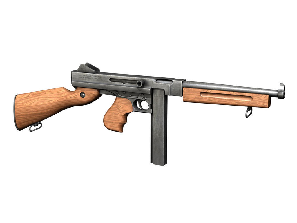 Thompson Submachine Gun - Collection 3D model_13