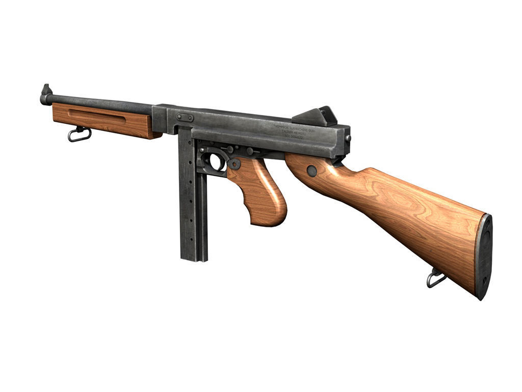 Thompson Submachine Gun - Collection 3D model_11
