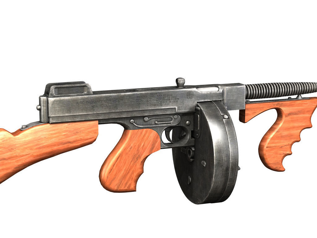 Thompson Submachine Gun - Collection 3D model_24