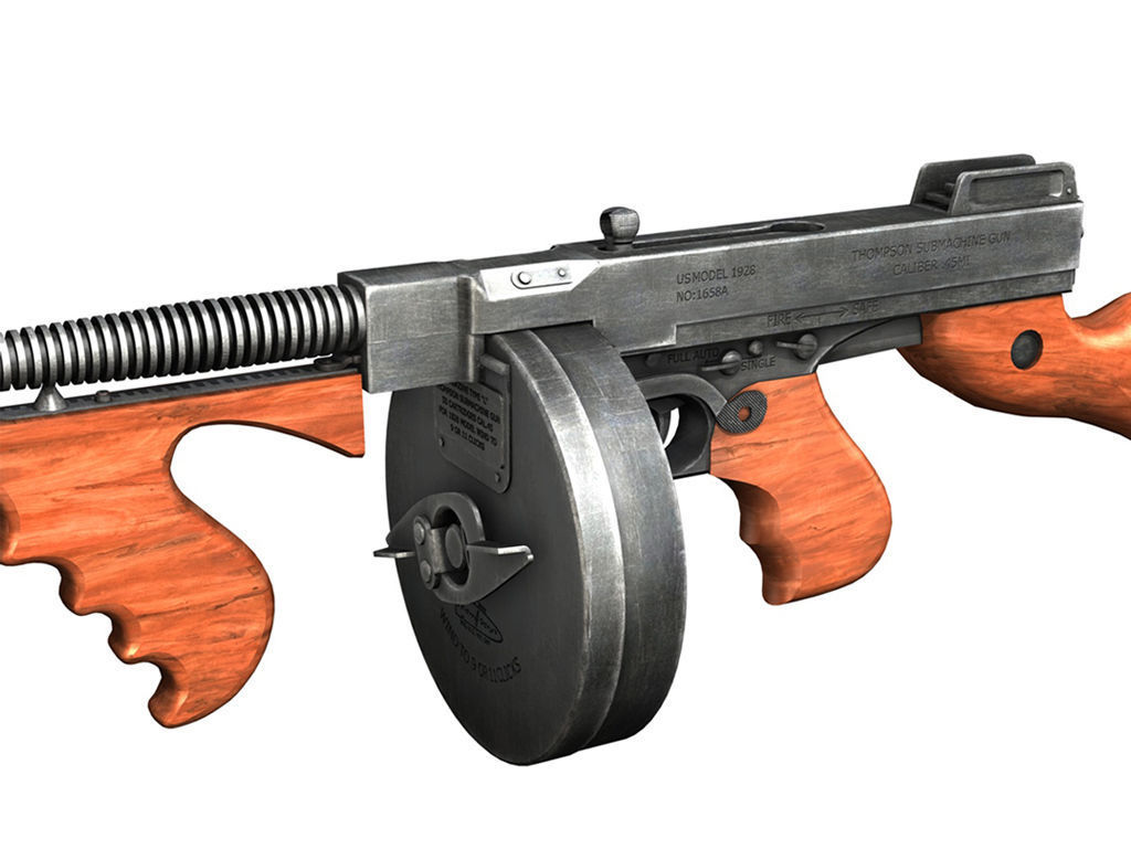 Thompson Submachine Gun - Collection 3D model_9