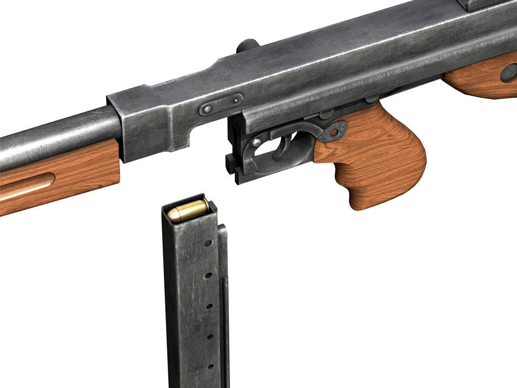 Thompson Submachine Gun - Collection 3D model_17