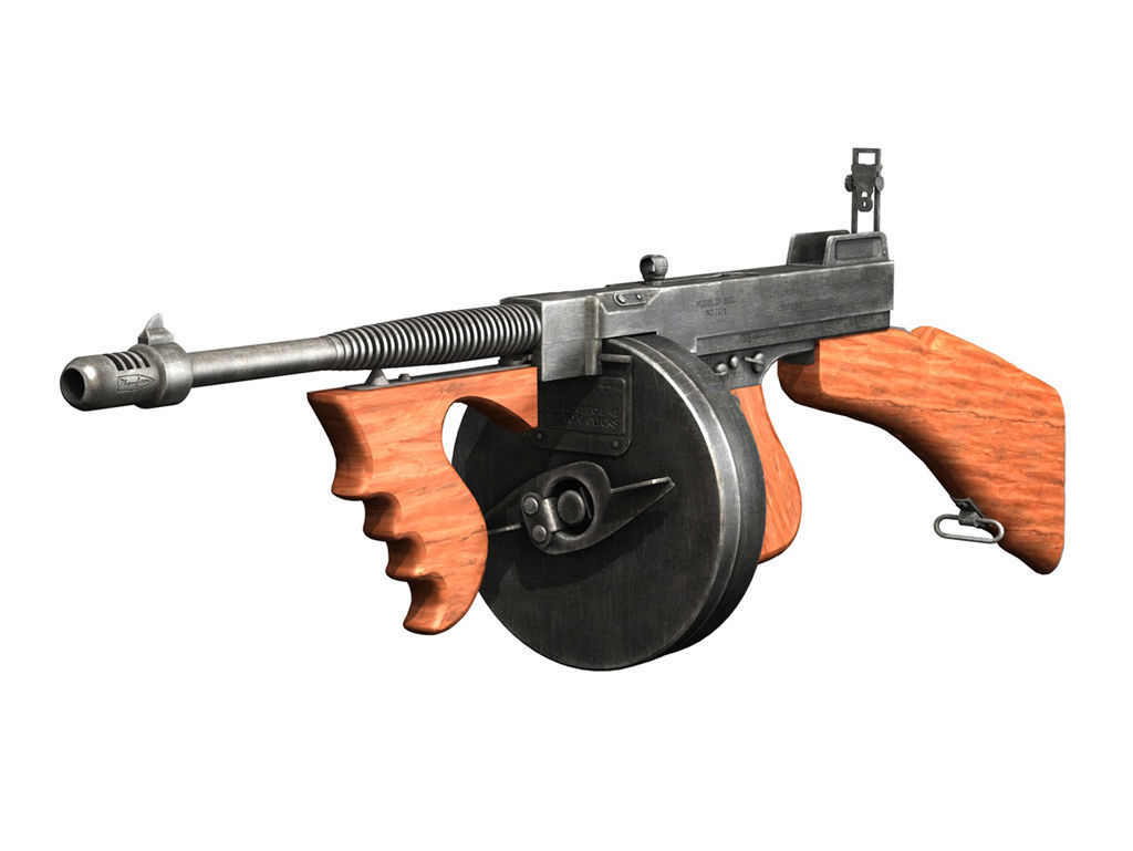 Thompson Submachine Gun - Collection 3D model_19