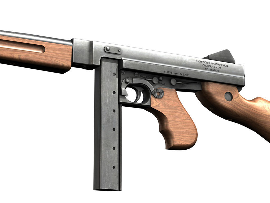 Thompson Submachine Gun - Collection 3D model_16