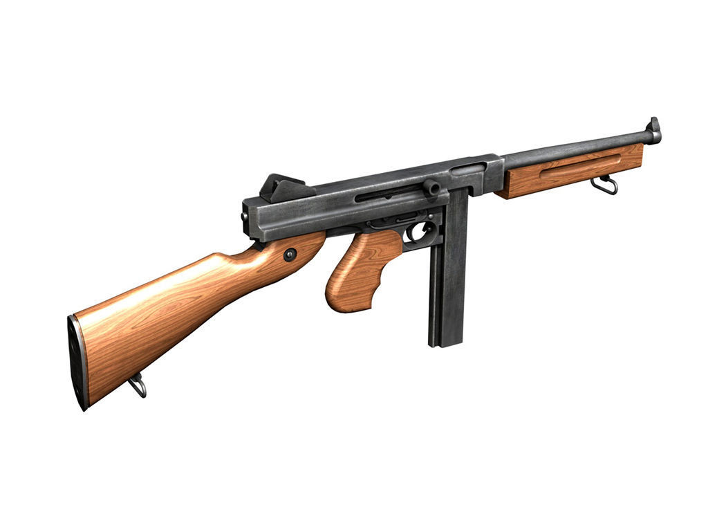 Thompson Submachine Gun - Collection 3D model_12