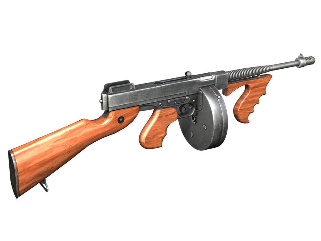 Thompson Submachine Gun - Collection 3D model_4