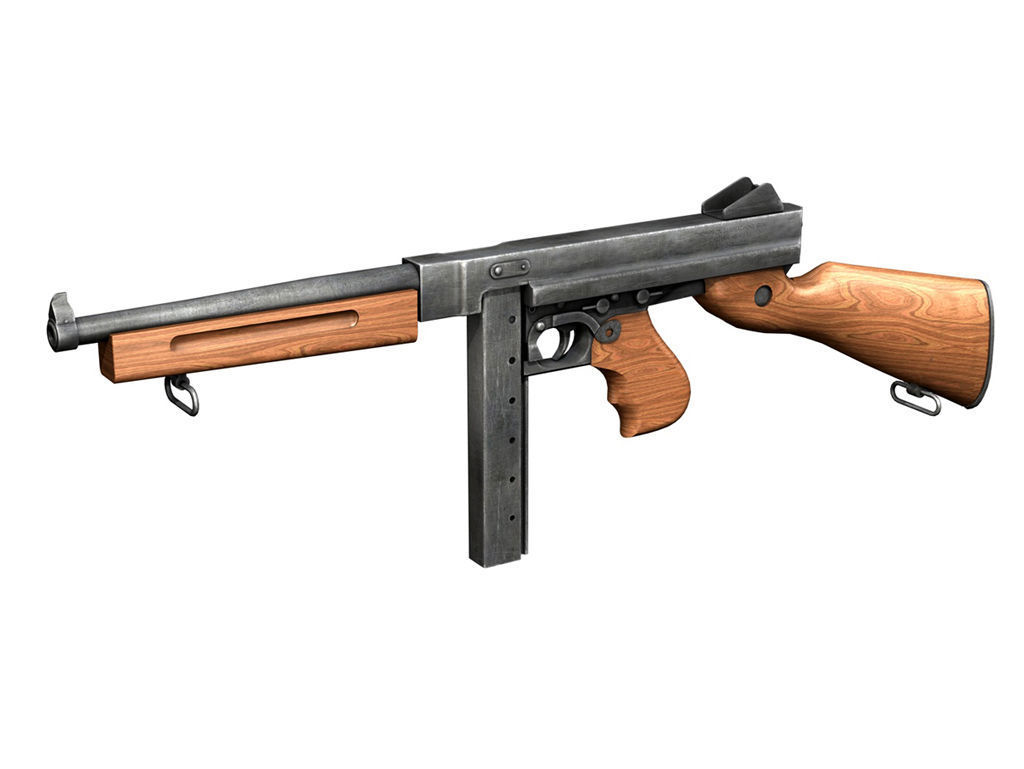 Thompson Submachine Gun - Collection 3D model_15
