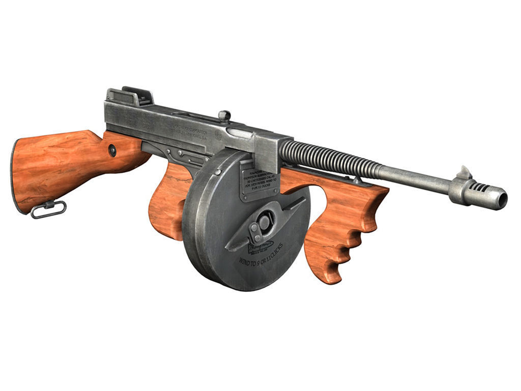 Thompson Submachine Gun - Collection 3D model_6
