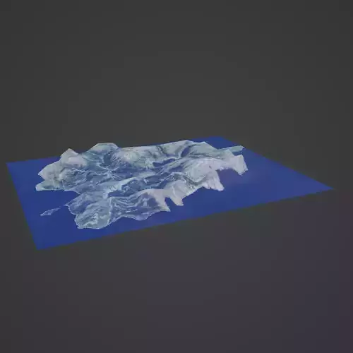 andorra map 3D print model