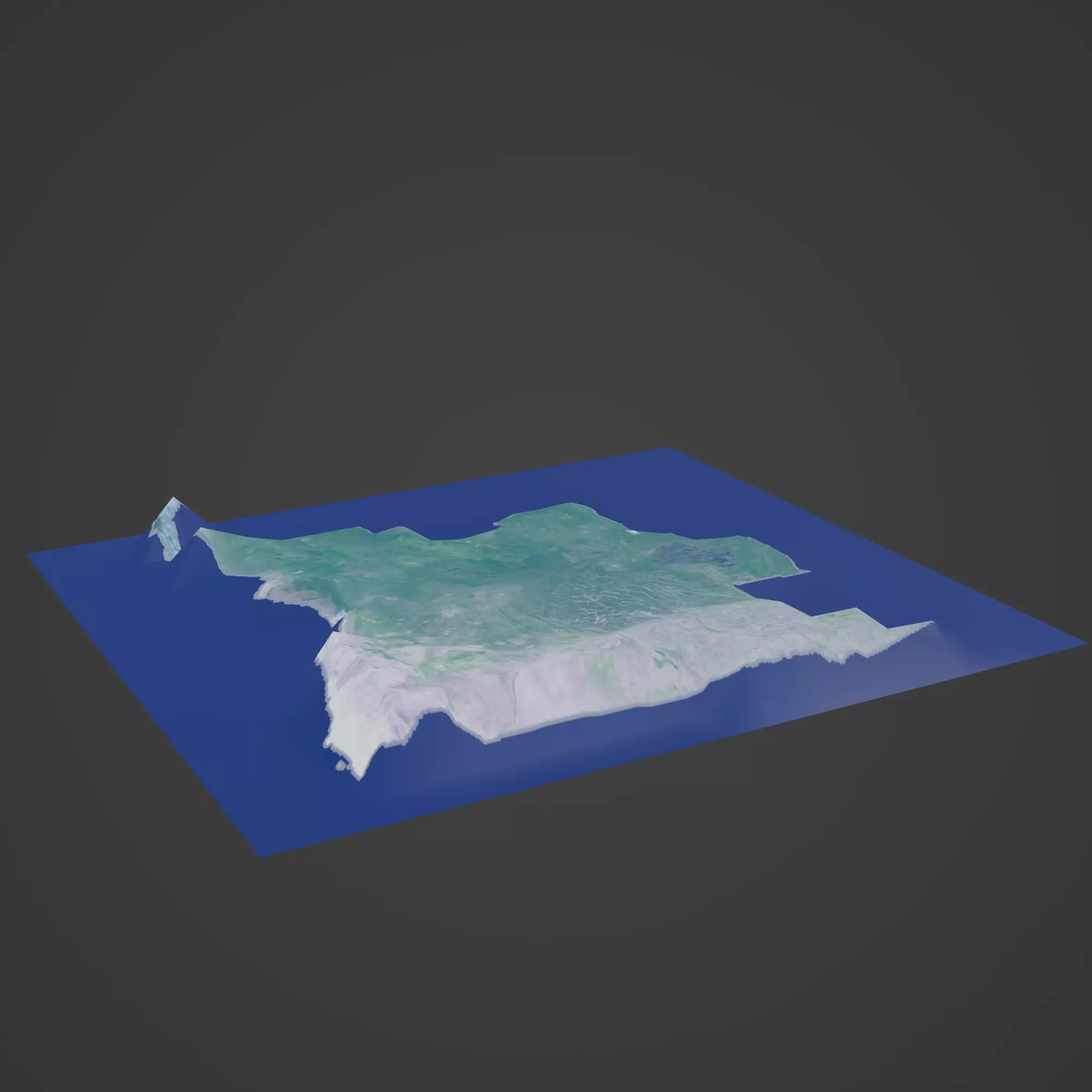 angola map 3D print model_0