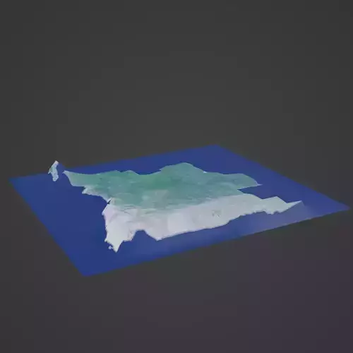 angola map 3D print model