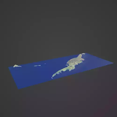 anguilla map 3D print model