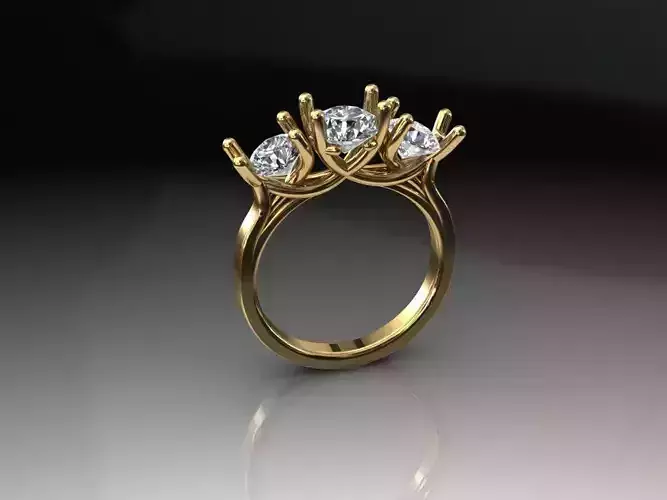 Three stone wedding ring