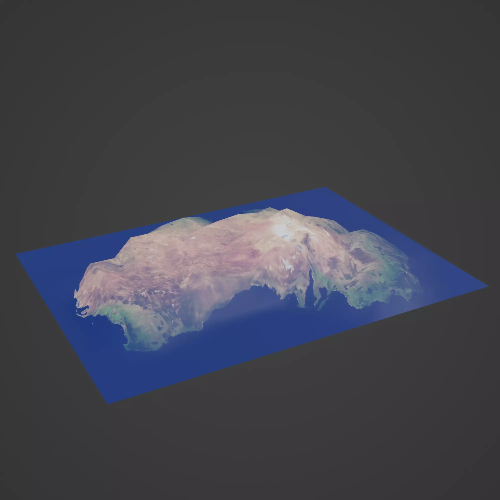 australia map 3D print model_0