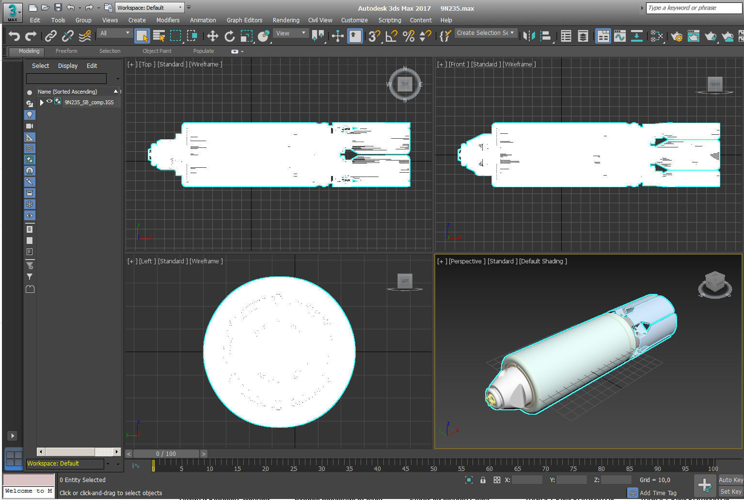 9N235 Anti Personnel submunition off artillery cluster  rockets  3D model_11