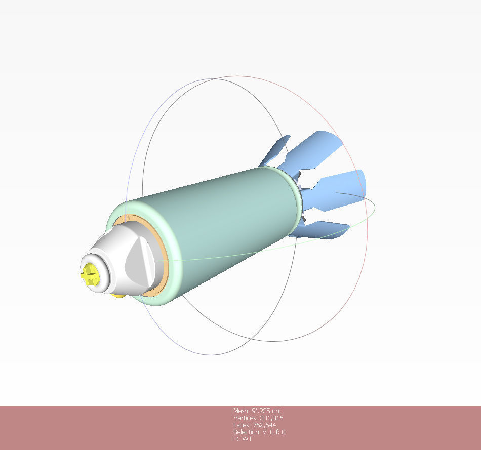 9N235 Anti Personnel submunition off artillery cluster  rockets  3D model_12