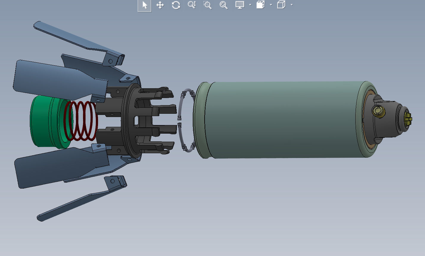 9N235 Anti Personnel submunition off artillery cluster  rockets  3D model_8