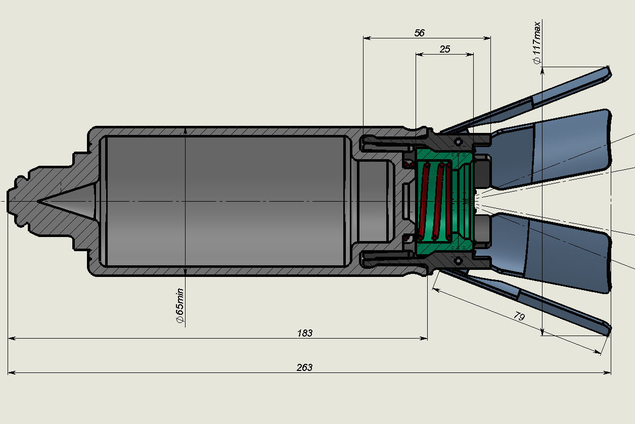 9N235 Anti Personnel submunition off artillery cluster  rockets  3D model_3