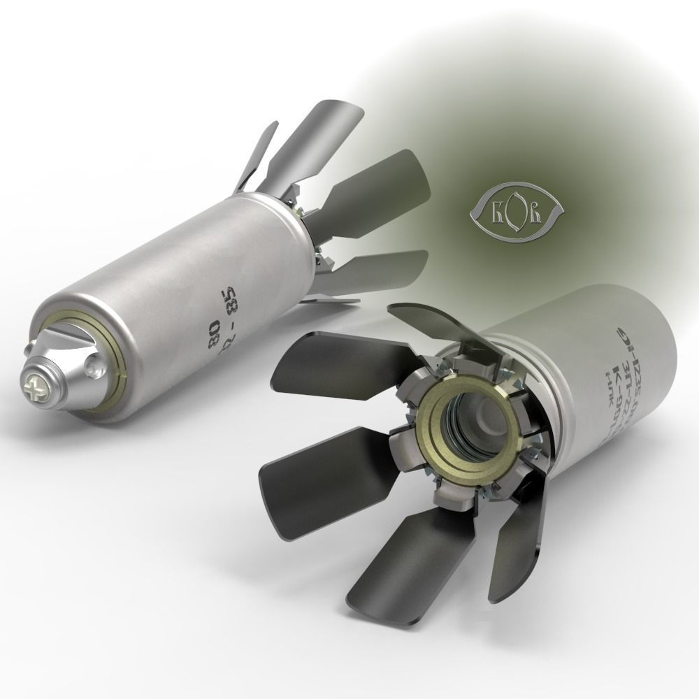 9N235 Anti Personnel submunition off artillery cluster  rockets  3D model_1