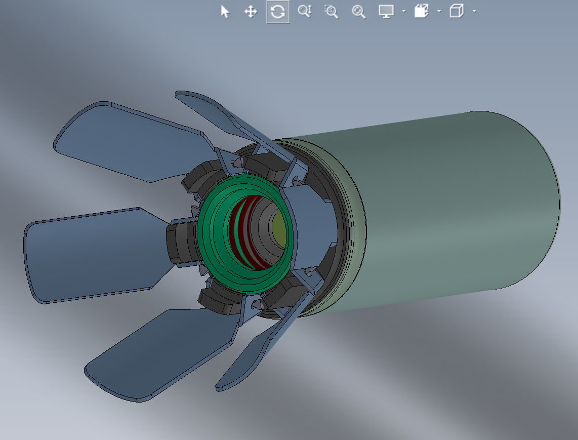 9N235 Anti Personnel submunition off artillery cluster  rockets  3D model_6