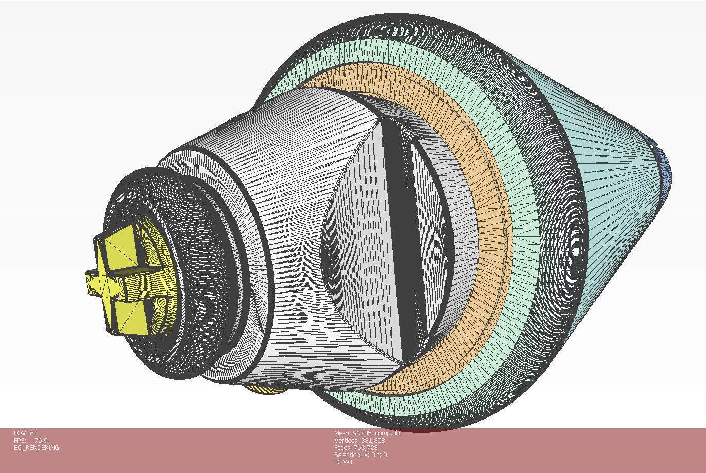 9N235 Anti Personnel submunition off artillery cluster  rockets  3D model_13
