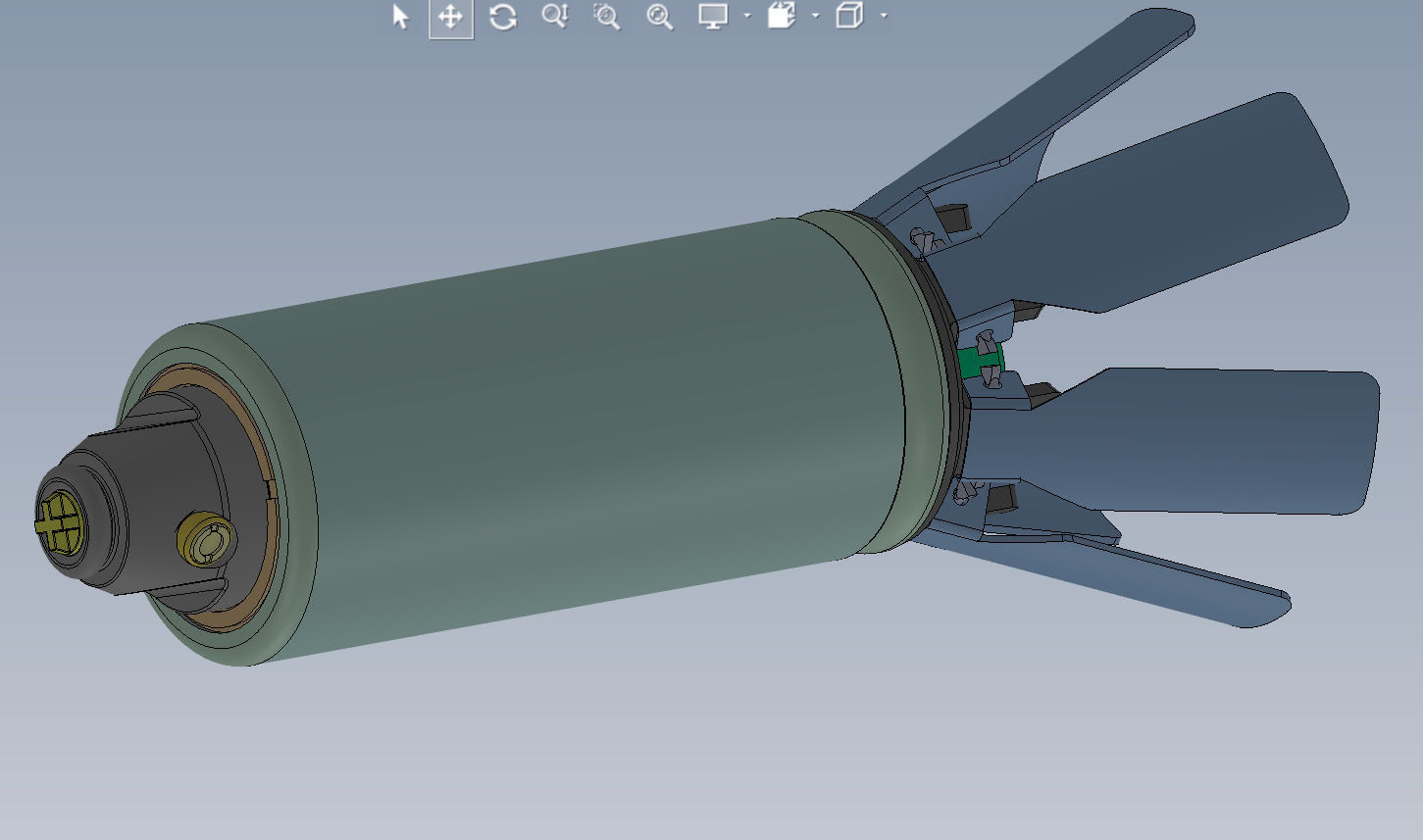 9N235 Anti Personnel submunition off artillery cluster  rockets  3D model_5