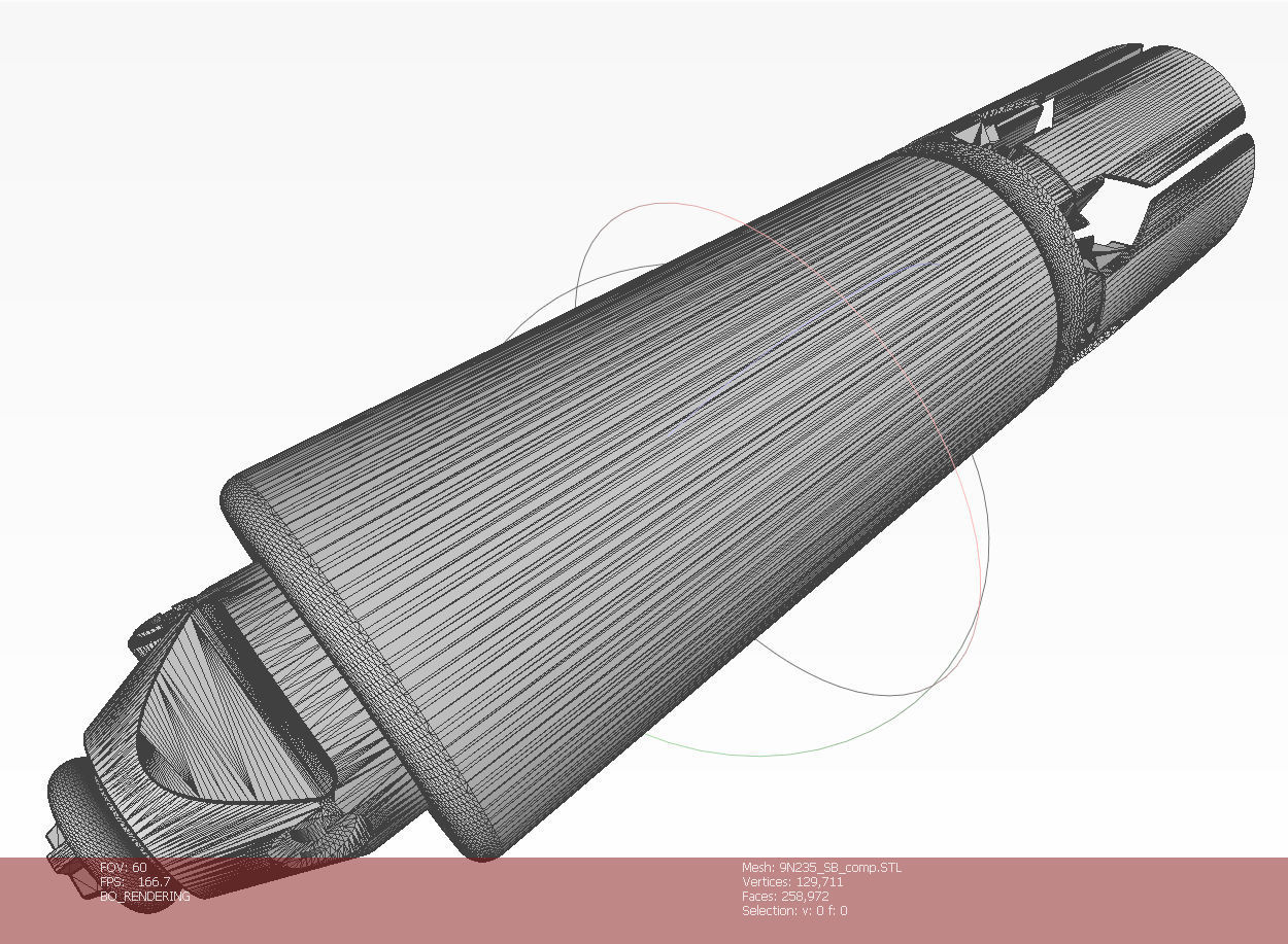 9N235 Anti Personnel submunition off artillery cluster  rockets  3D model_15